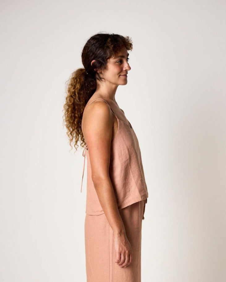 ISABELLA V. Finest French Linen Bella Set Pink
