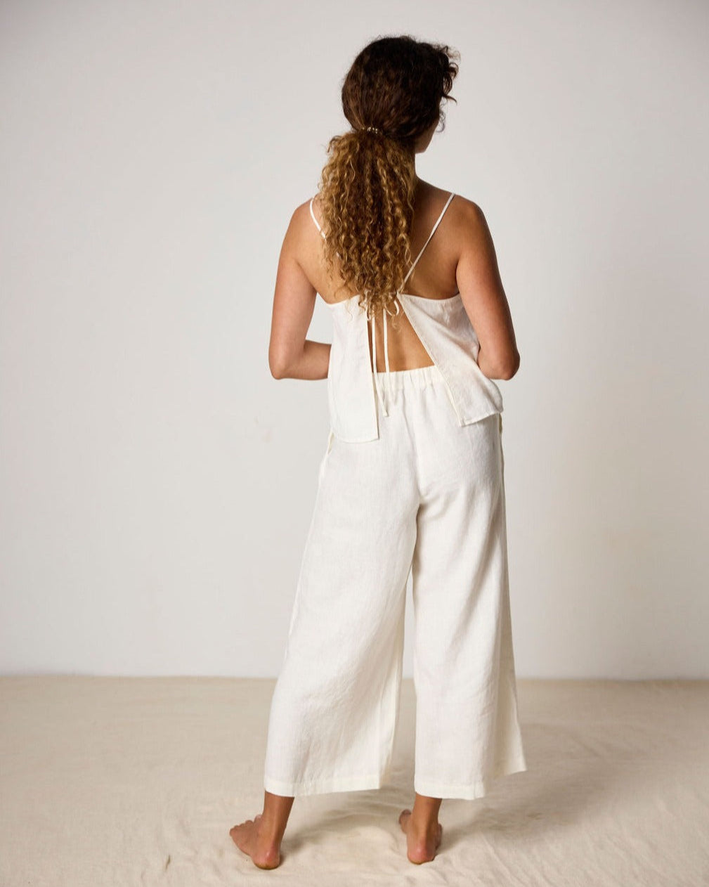 ISABELLA V. Finest French Linen White Pants