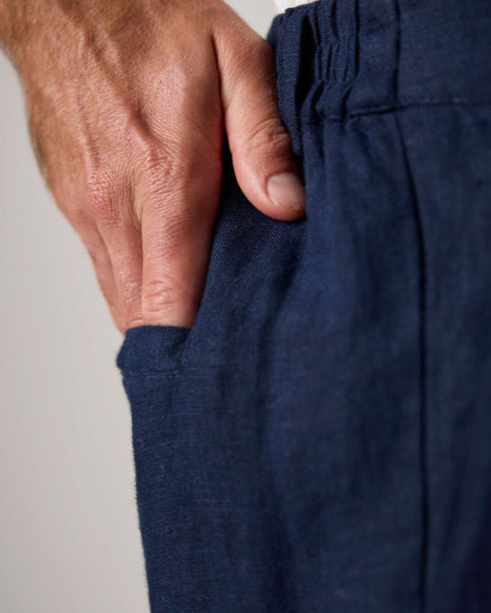 ISABELLA V. FRENCH LINEN SHORTS MENS