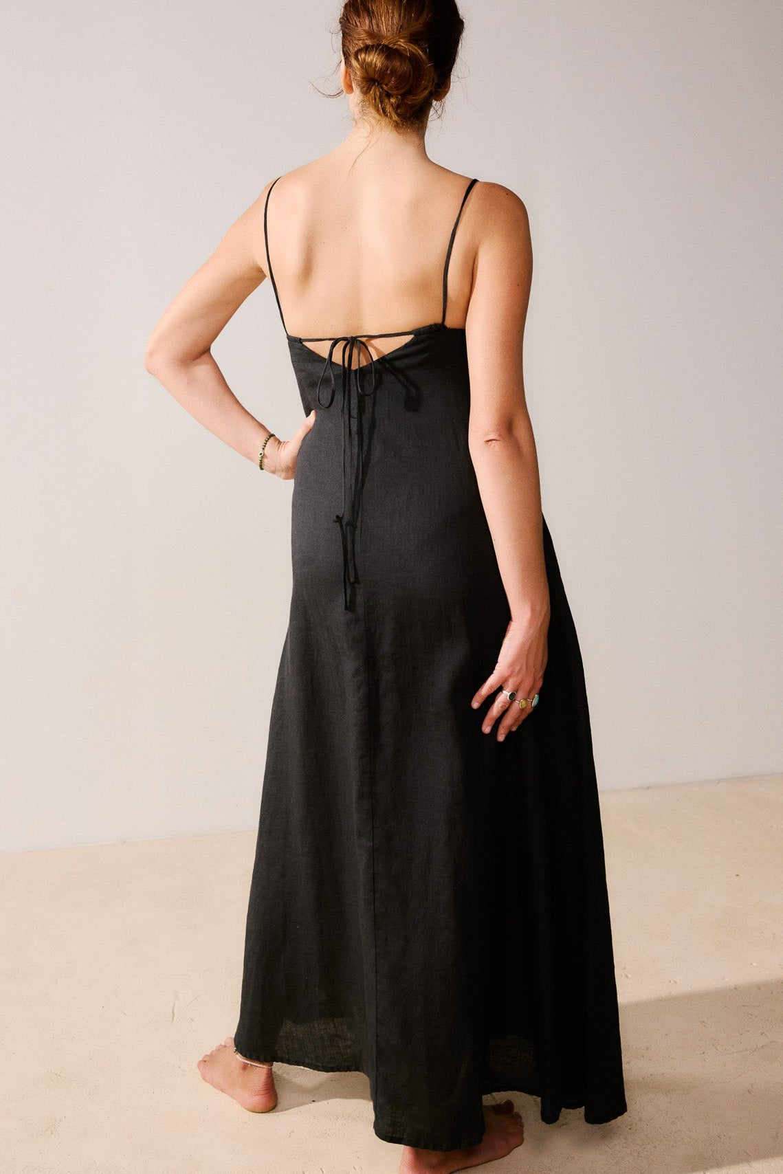 Flora Maxi French Linen Dress