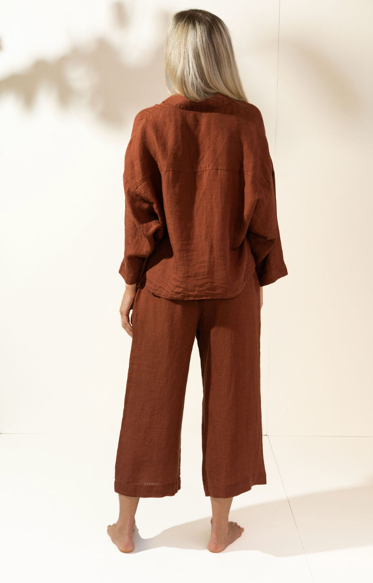 Amy Belgian Linen Blouse