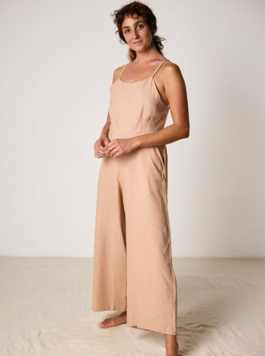 Isabella French Linen Jumpsuit