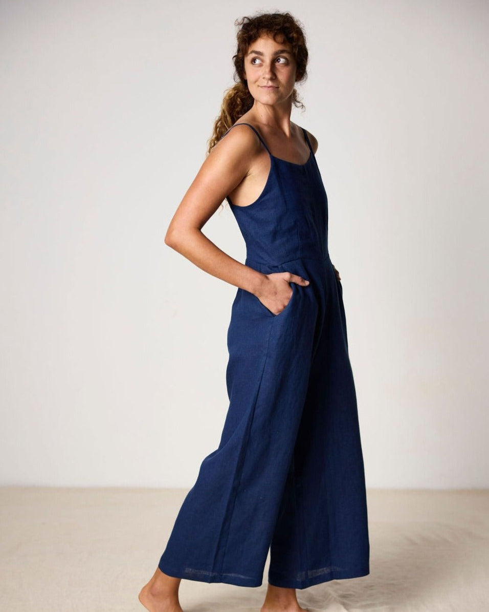 Isabella French Linen Jumpsuit