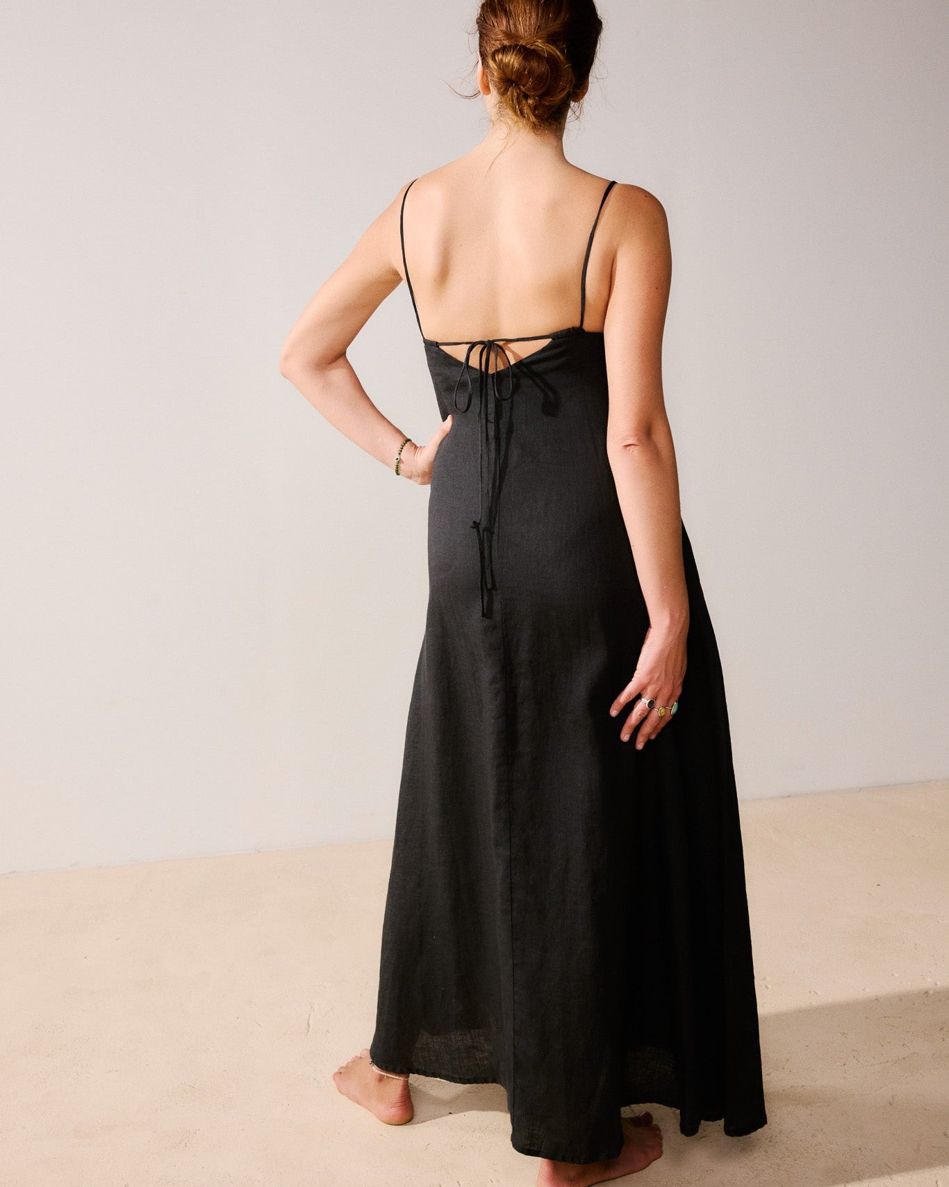 Flora Maxi French Linen Dress