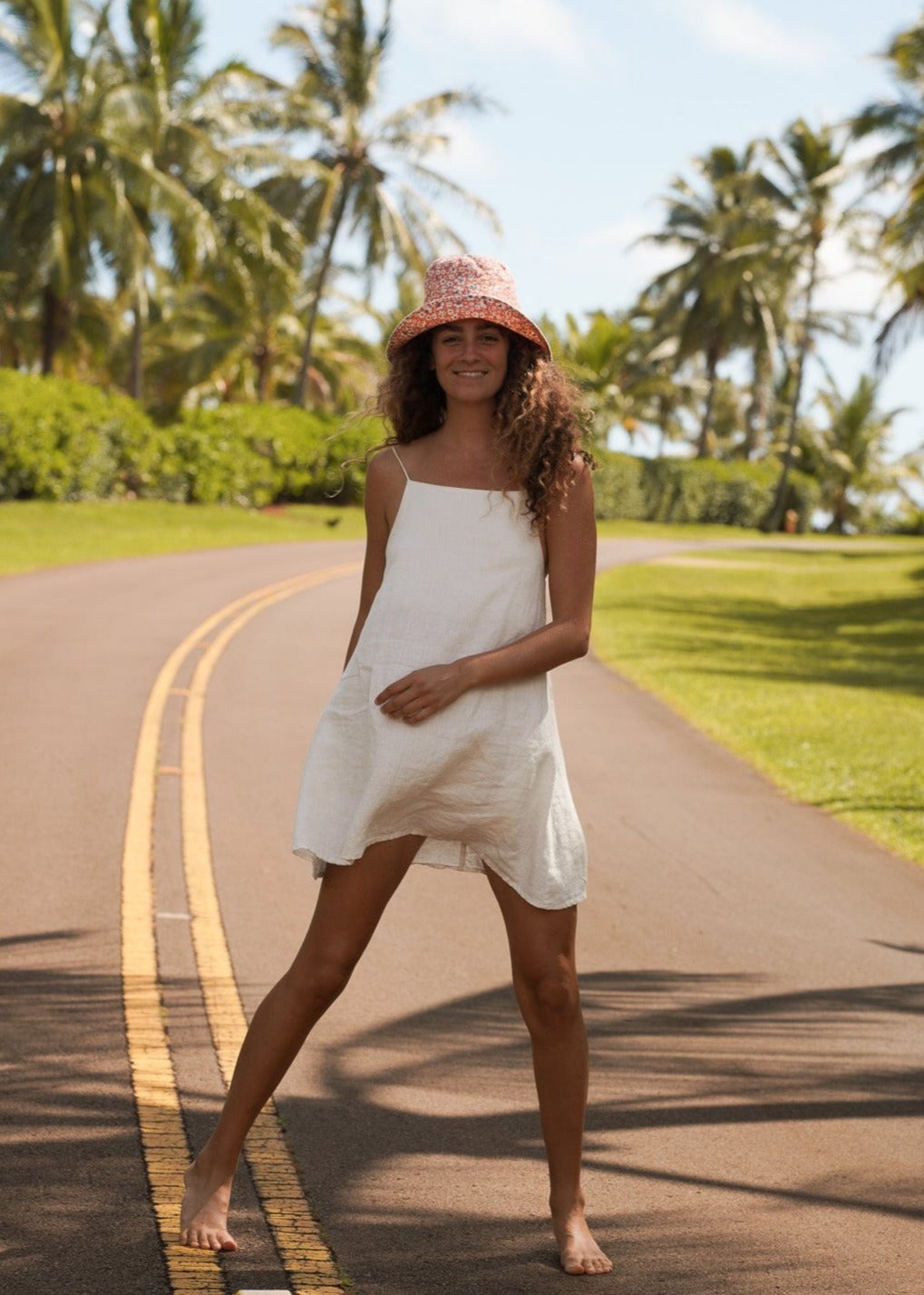 ISABELLA V. FINEST FRENCH LINEN WHITE DRESS