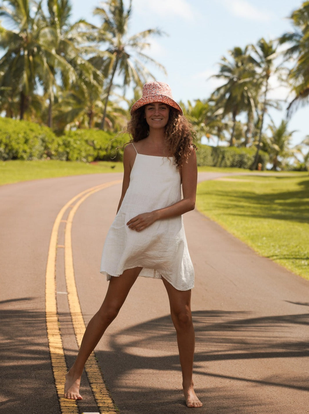 ISABELLA V. FINEST FRENCH LINEN WHITE DRESS