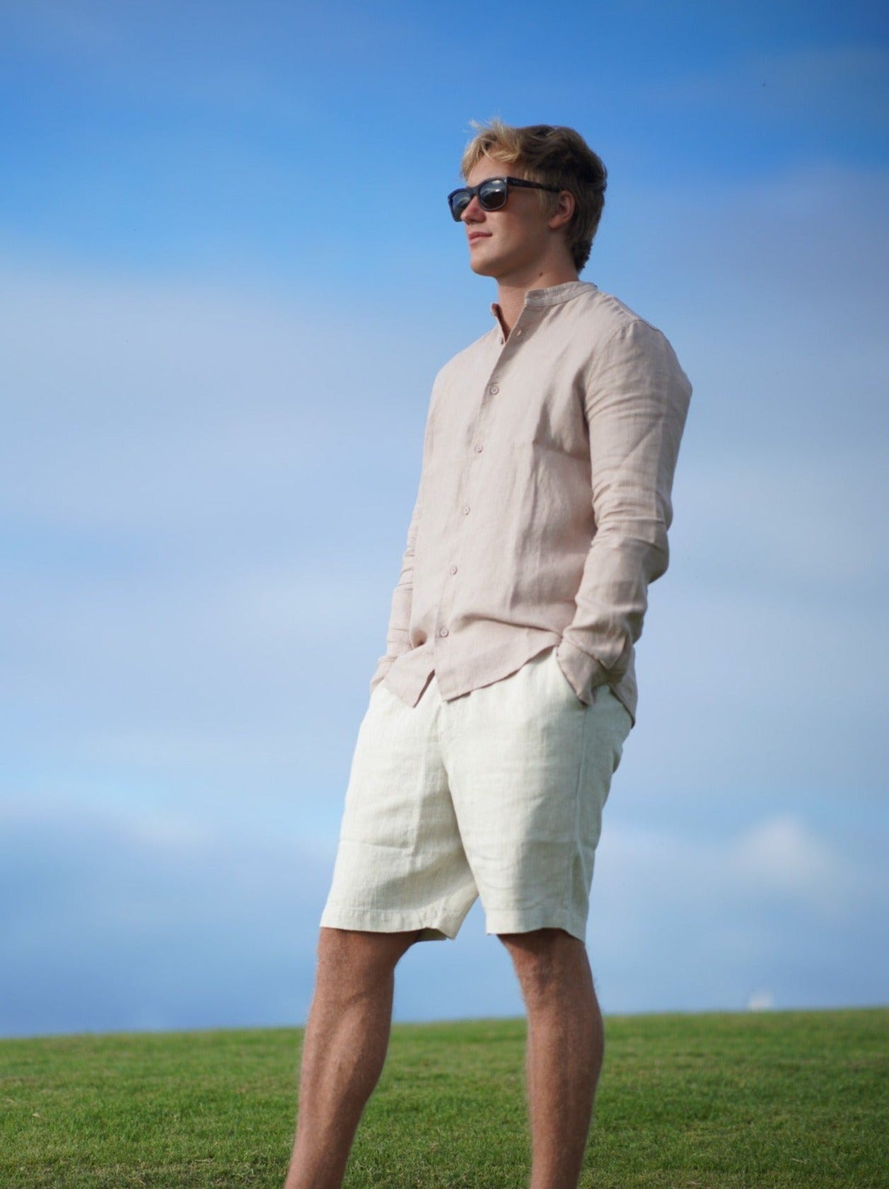 Men's French Linen Long Sleeve Shirt