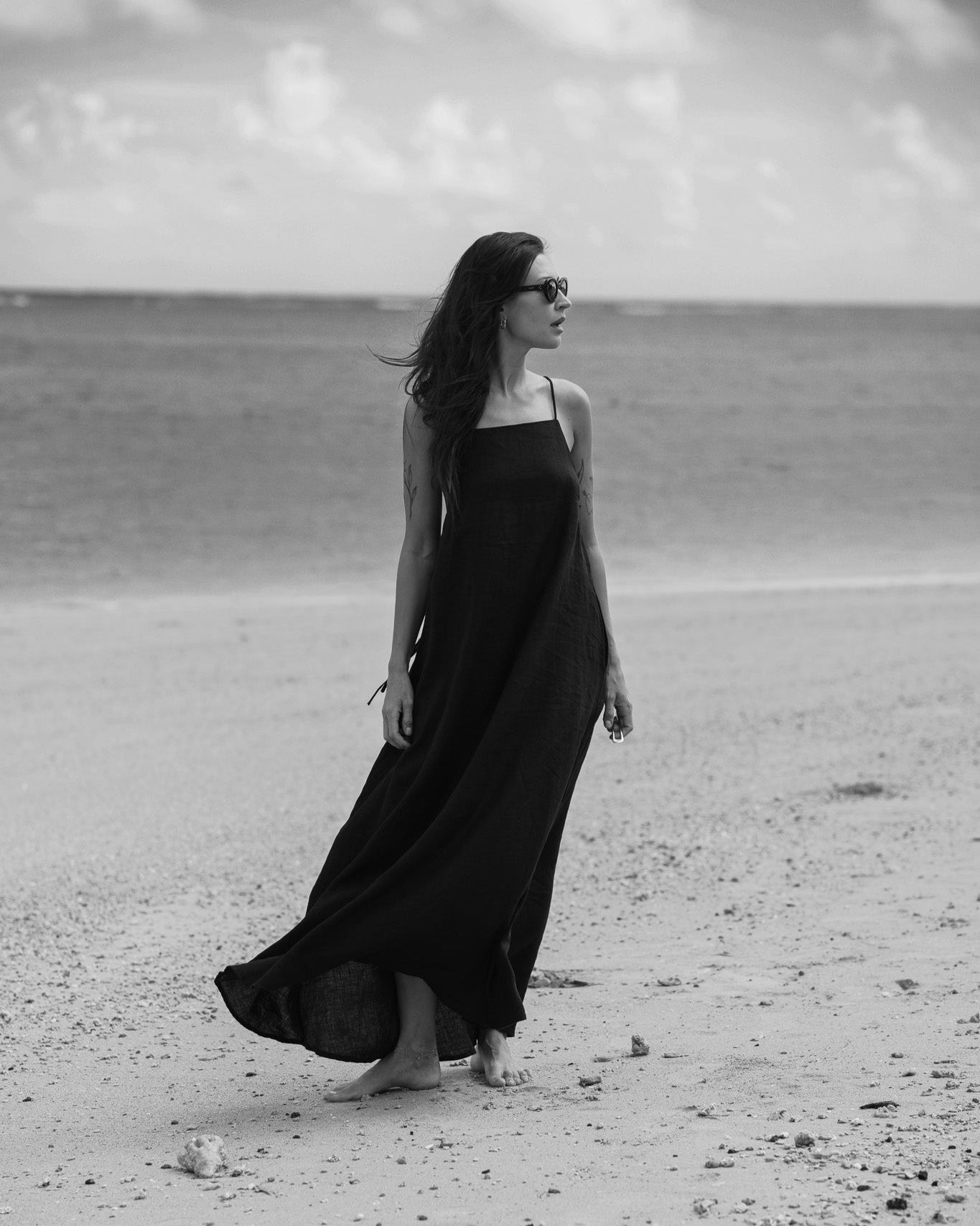 Flora Maxi French Linen Dress