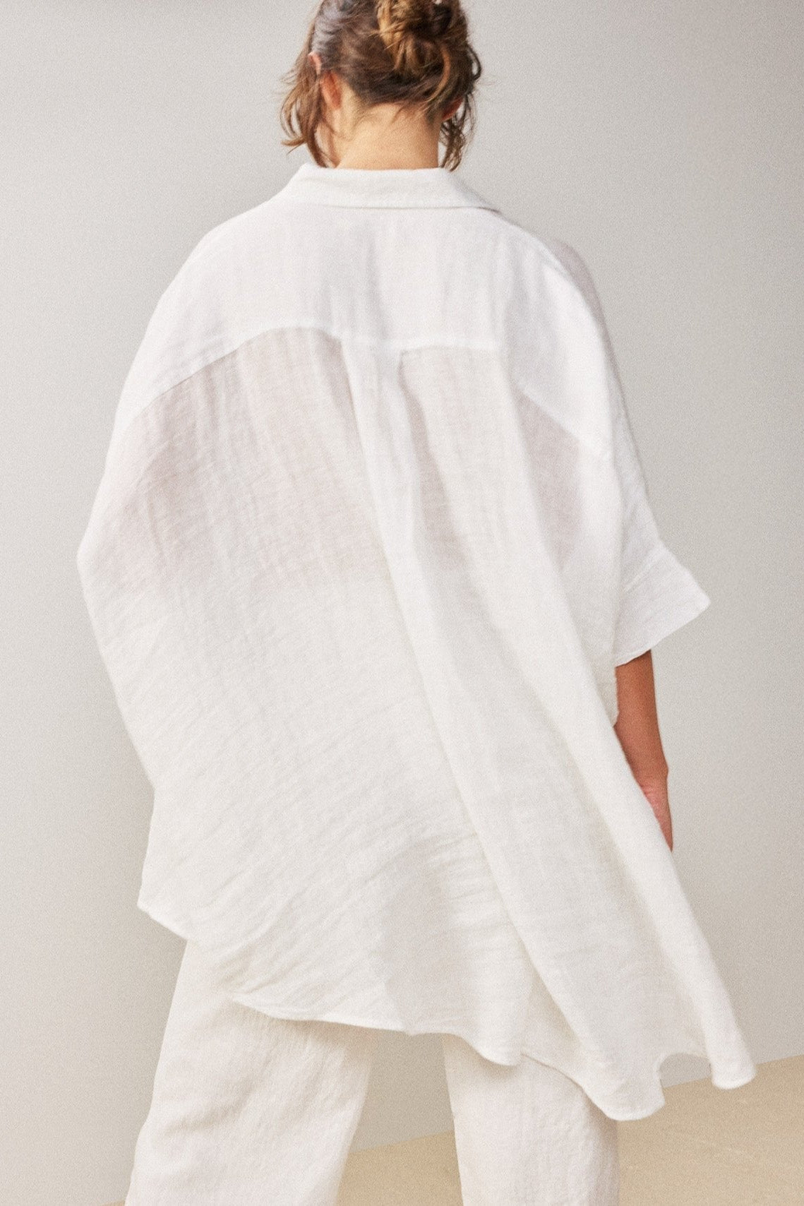 Ally European Linen Shirt - back view