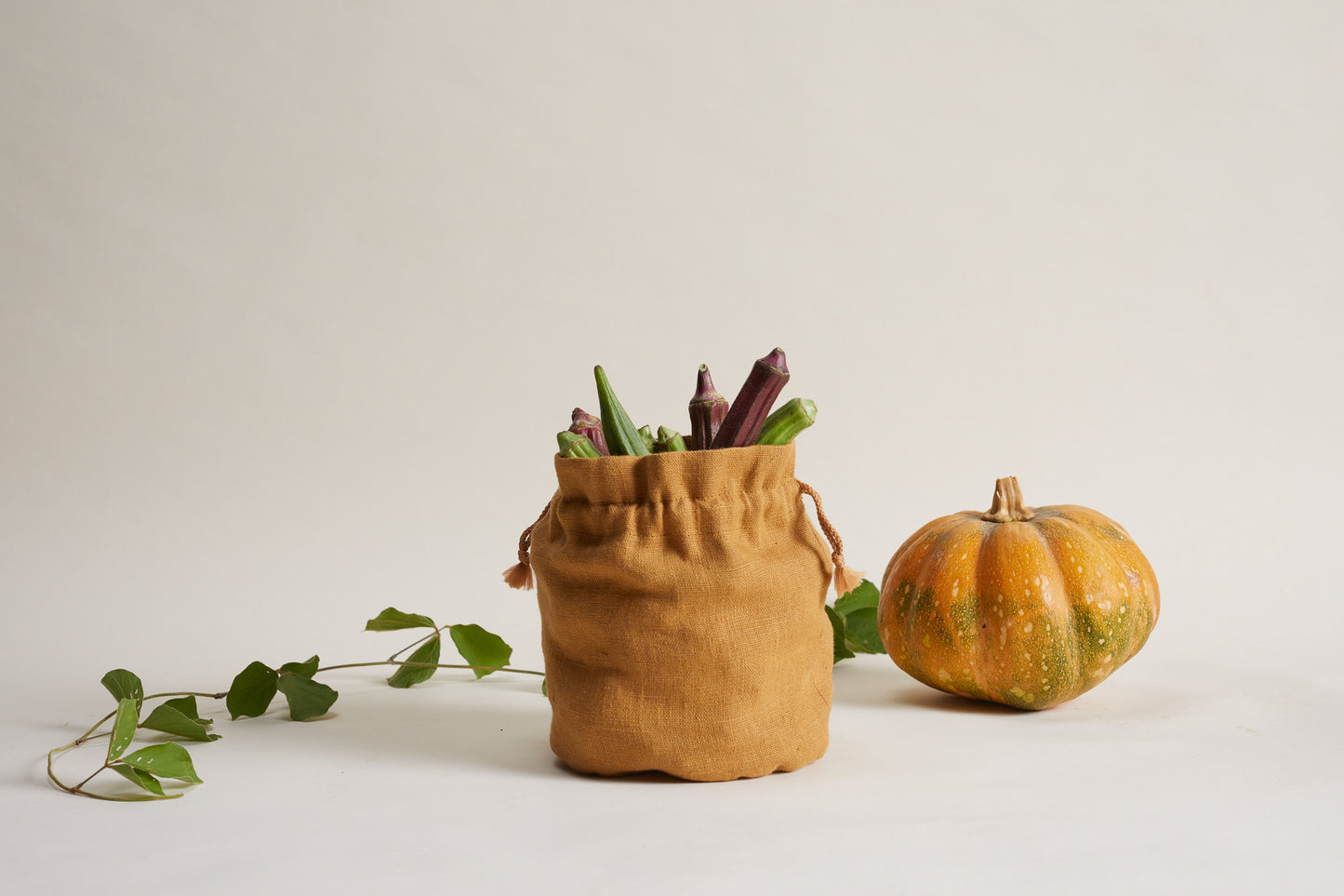 French Linen Drawstring Pouch