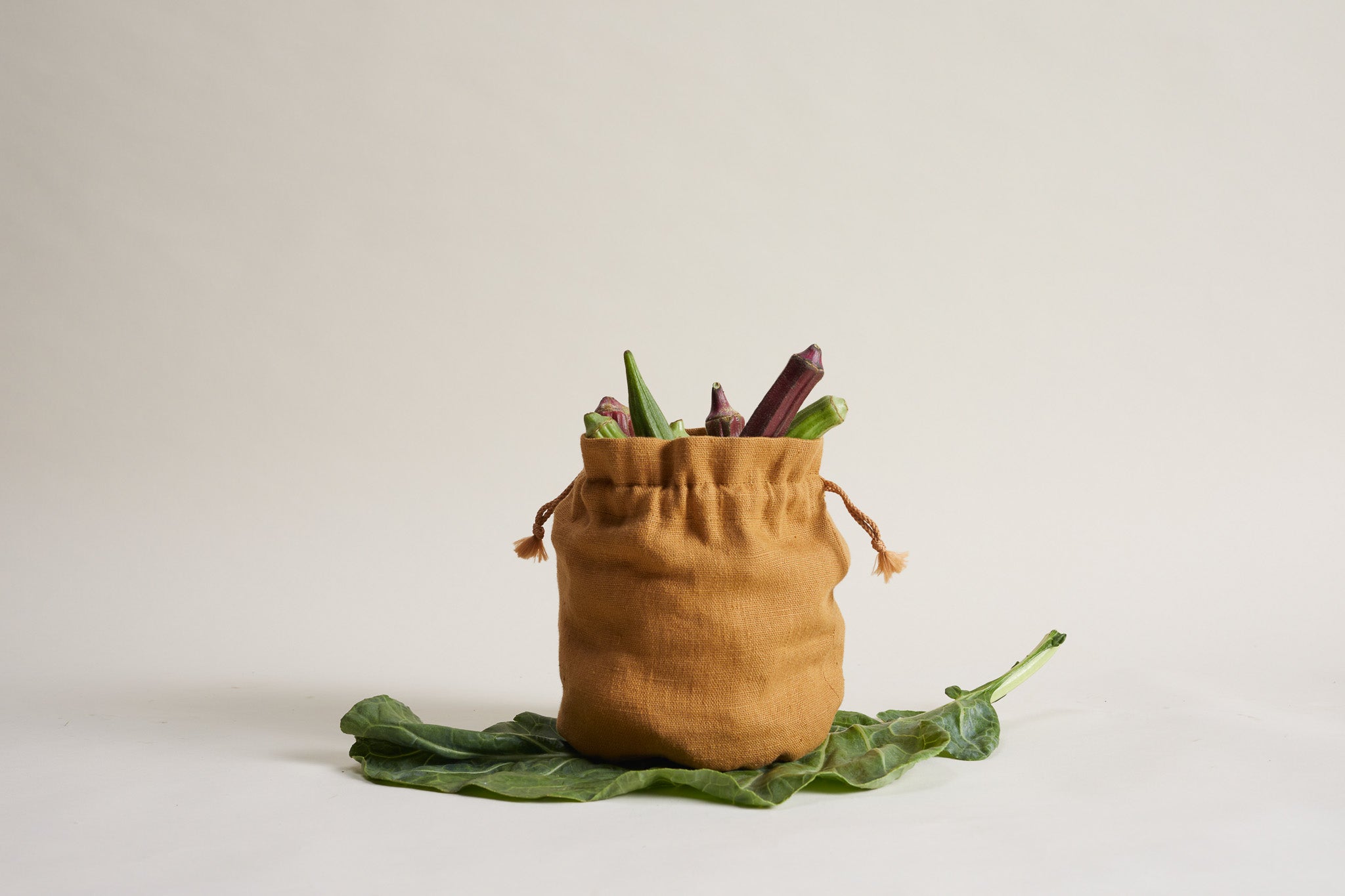 French Linen Drawstring Pouch