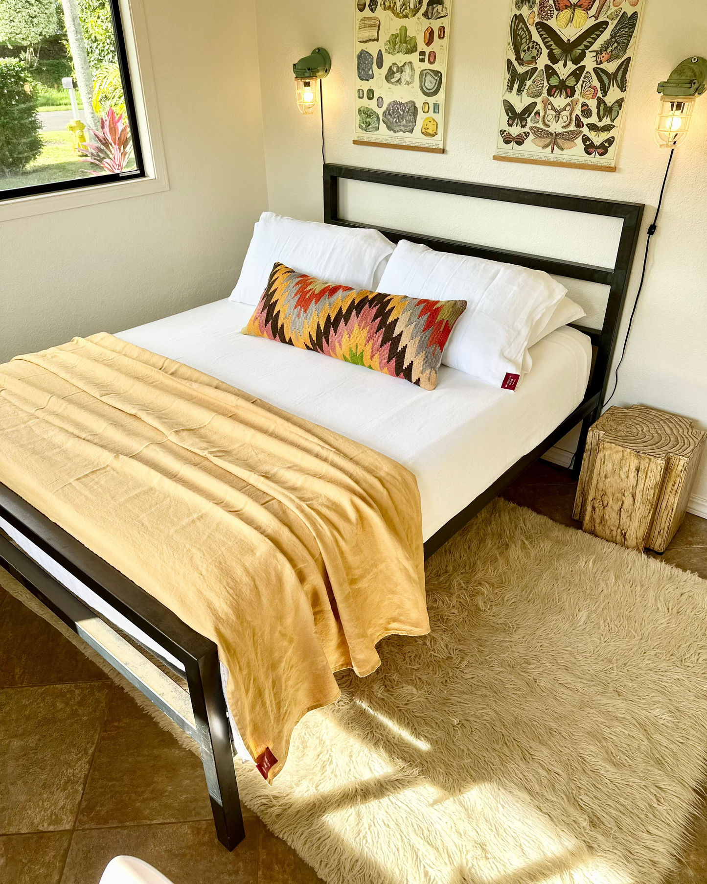 French Linen Throw Blanket