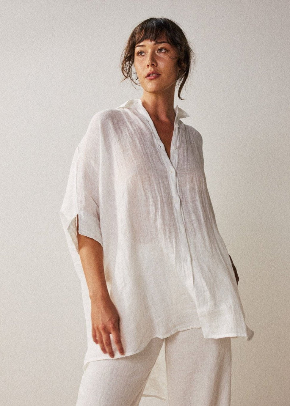 French Linen Ally Shirt Dress