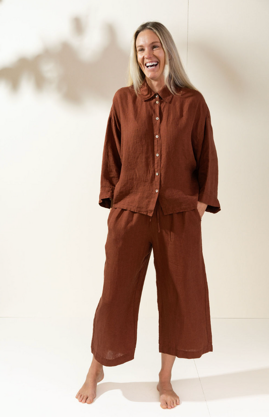 Amy Belgian Linen Blouse