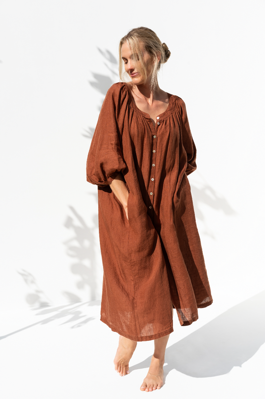 Rosa Belgian Linen Dress