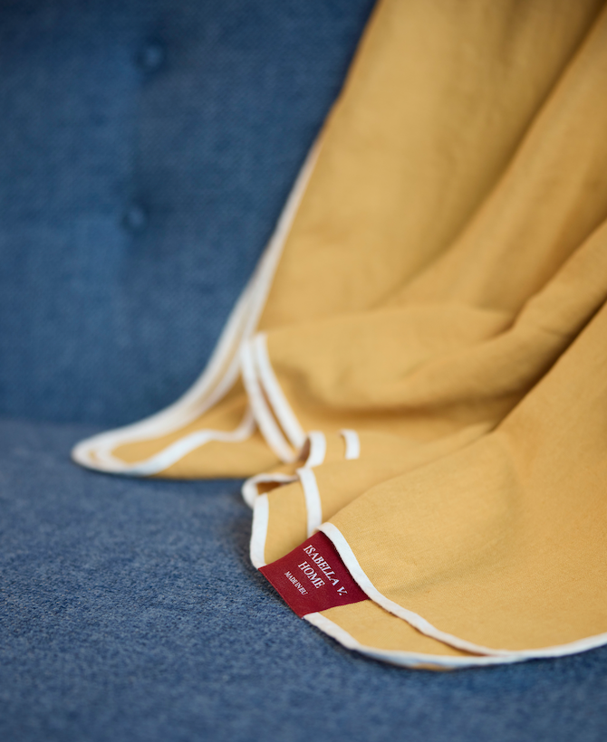 European Linen Throw Blanket