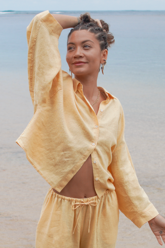 Amy Belgian Linen Blouse