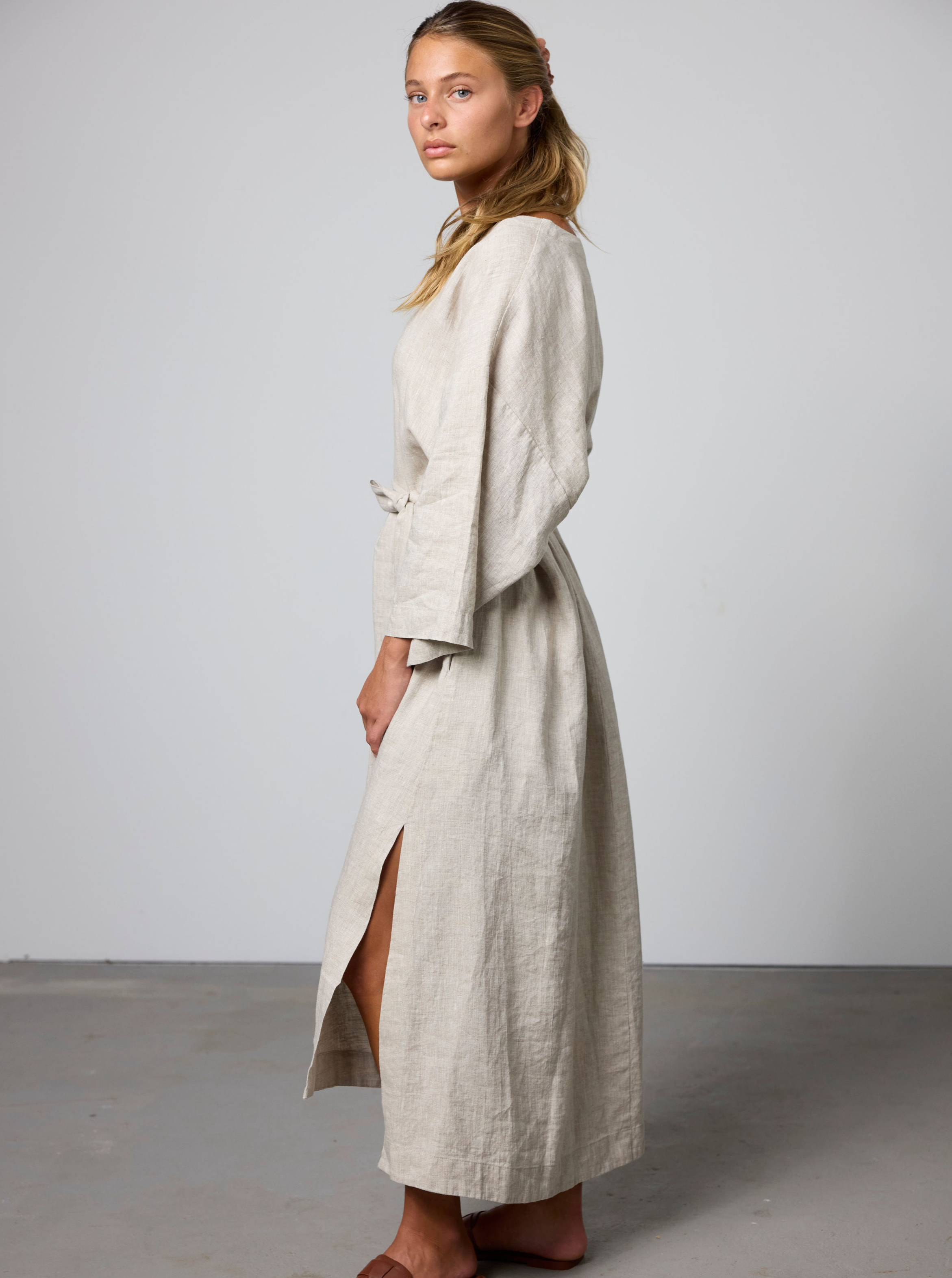 ISABELLA V. FINEST FRENCH LINEN BEACH DRESS